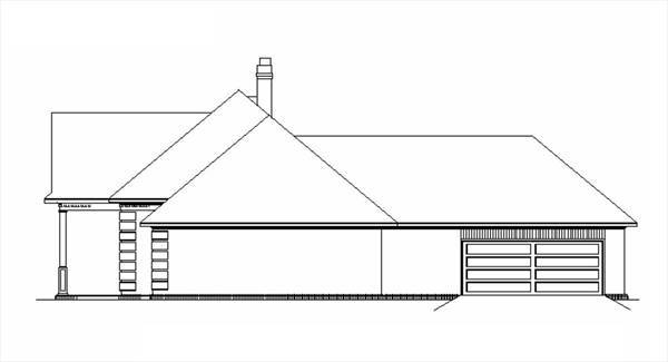 Right Side Elevation image of Lancaster house - 2216 House Plan